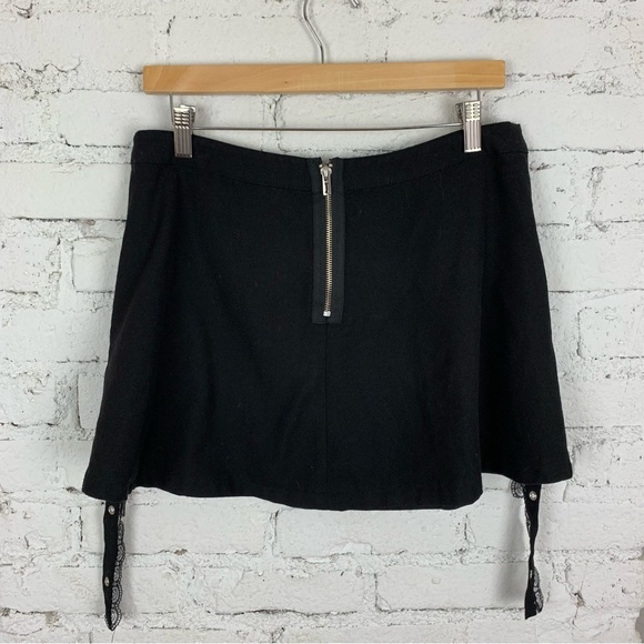 Royal Bones Tripp Daang Goodman Tripp Black Chain Skirt Lace Grommet Large - Picture 7 of 9